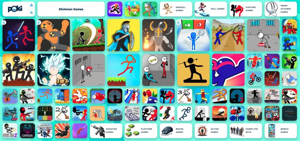 รวมเกม Stickman บน Poki ที่เล่นฟรี — พร้อมเทคนิคพิชิต Stickman Hook และ Ragdoll Hit