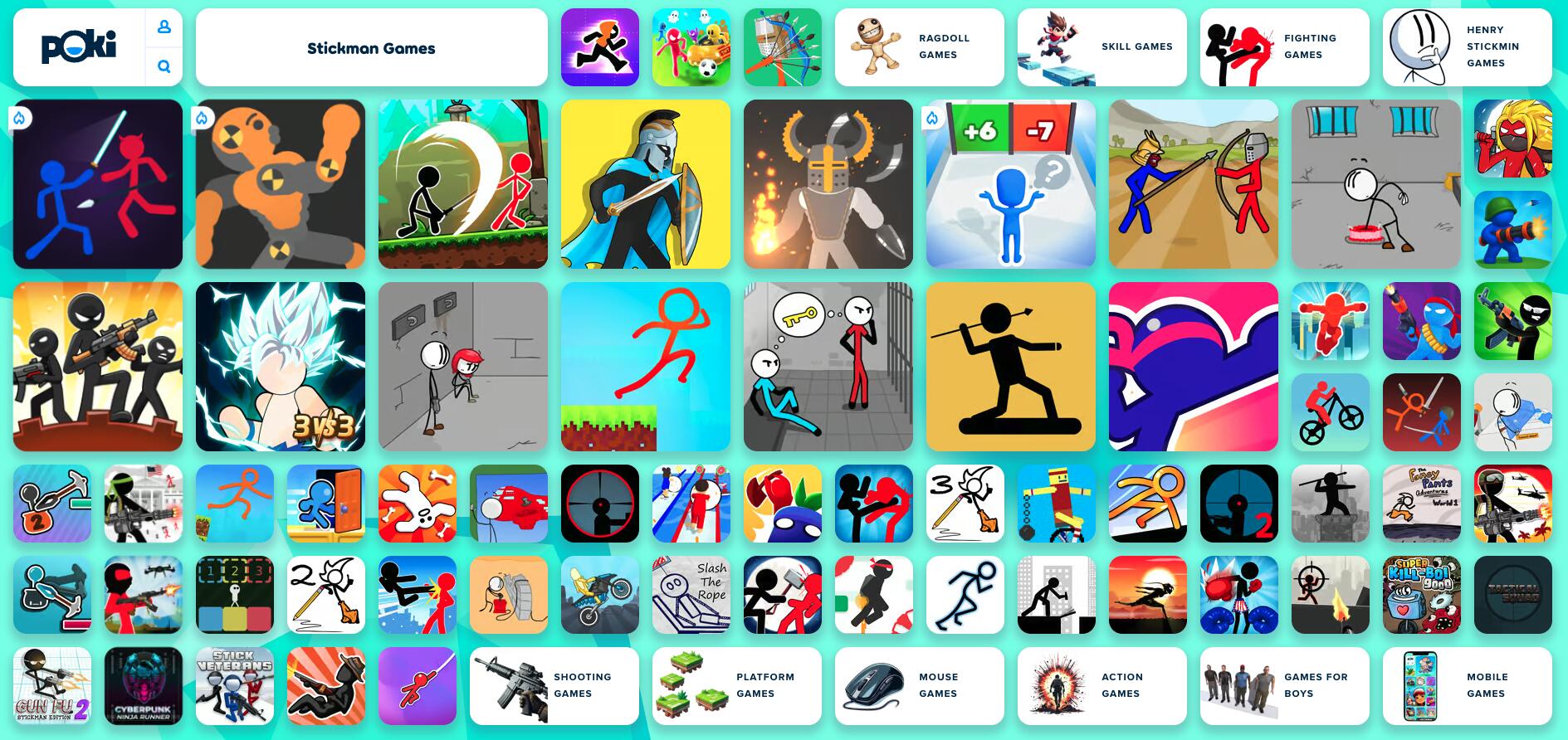 รวมเกม Stickman บน Poki ที่เล่นฟรี — พร้อมเทคนิคพิชิต Stickman Hook และ Ragdoll Hit