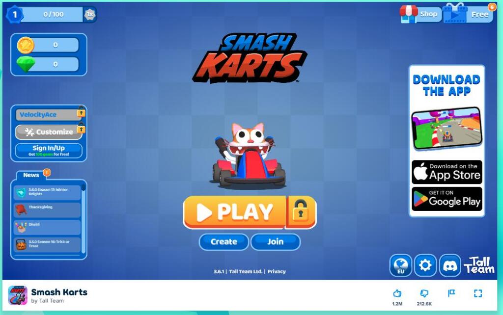 Smash Karts วิธีเล่น & เทคนิคเอาชนะศัตรู! เล่นบนมือถือได้ไหม?
