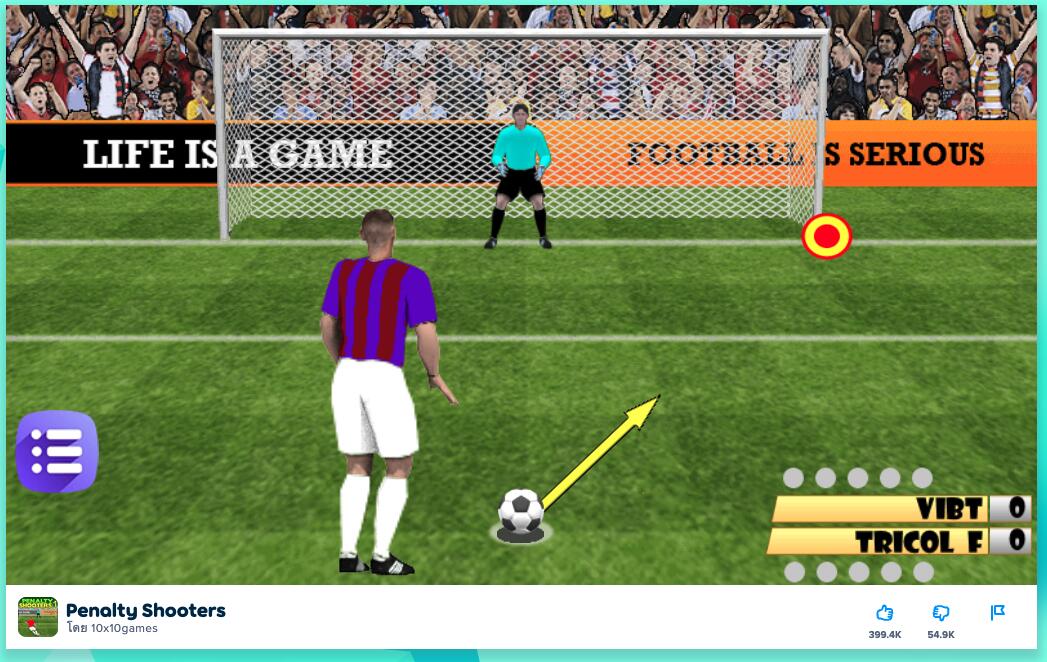 เกมฟุตบอล Penalty Shooters บน Poki — วิธีเล่น เทคนิคยิงให้เข้า พร้อมอธิบายความต่างภาค 1 / 2 / 3